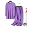 Autumn Home Cotton Long Sleeve Elastic Pajama Set