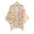 Women Summer Floral Print Irregular Hem Cardigans