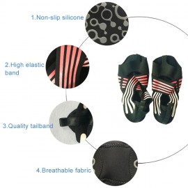 1 Pair Anti-Slip Yoga Socks Toeless Pilates Socks Ballet Yoga Pilates Barre Shoes for Women, 245-250mm (Pink)